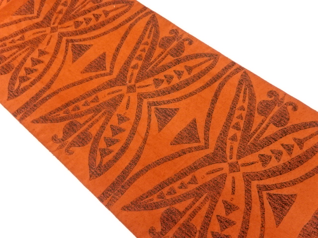 リサイクル　抽象模様織り出し名古屋帯